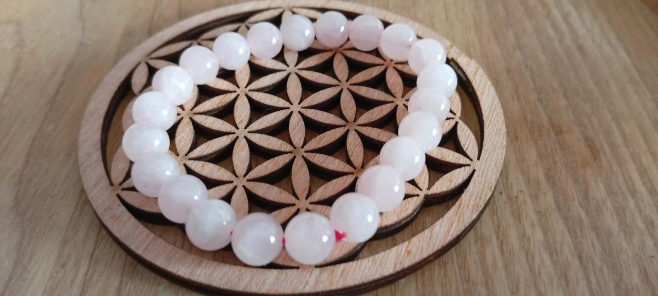 A-grade rose quartz bracelet - 8mm beads - Unisex - Very good condition – photo 2